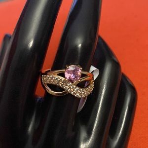 Rings 9 Size, with gold bath 14k ,and zircon